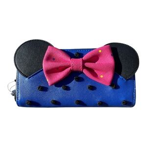 Loungefly Minnie Mouse “Rocks the Dots” Zip around Wallet